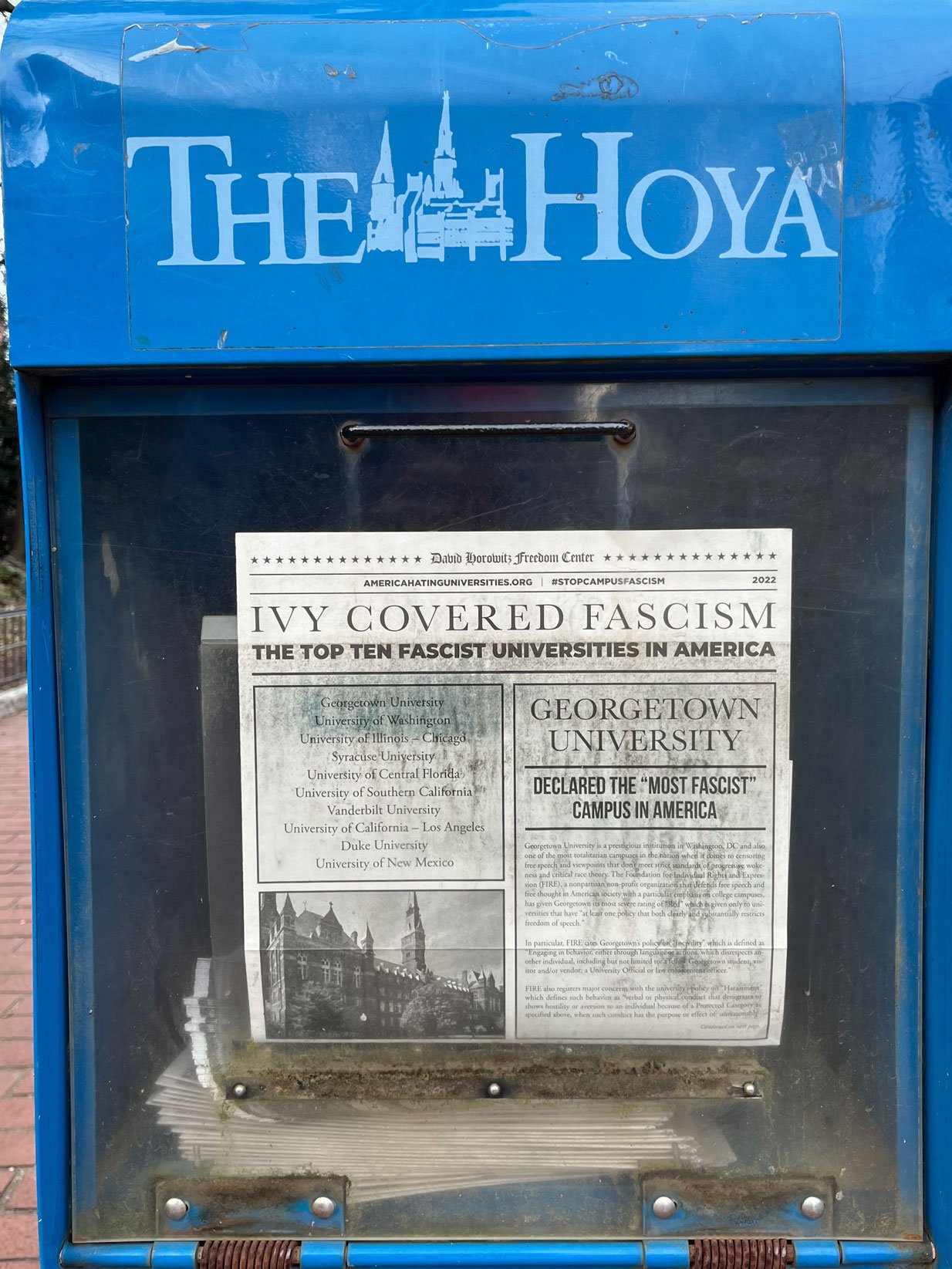 Freedom Center Newspaper Campaign Exposes "Fascism" at Duke and Georgetown | Frontpage Mag