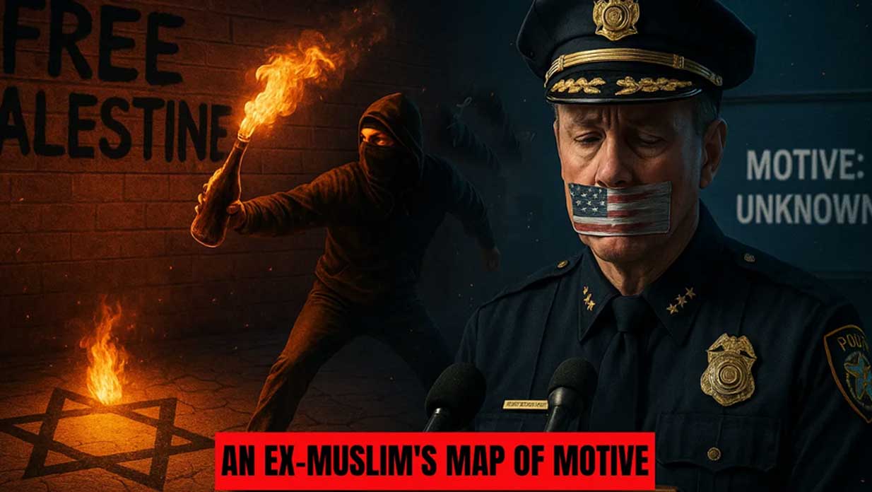 Free Palestine” + Burned Jews = Motive Unknown