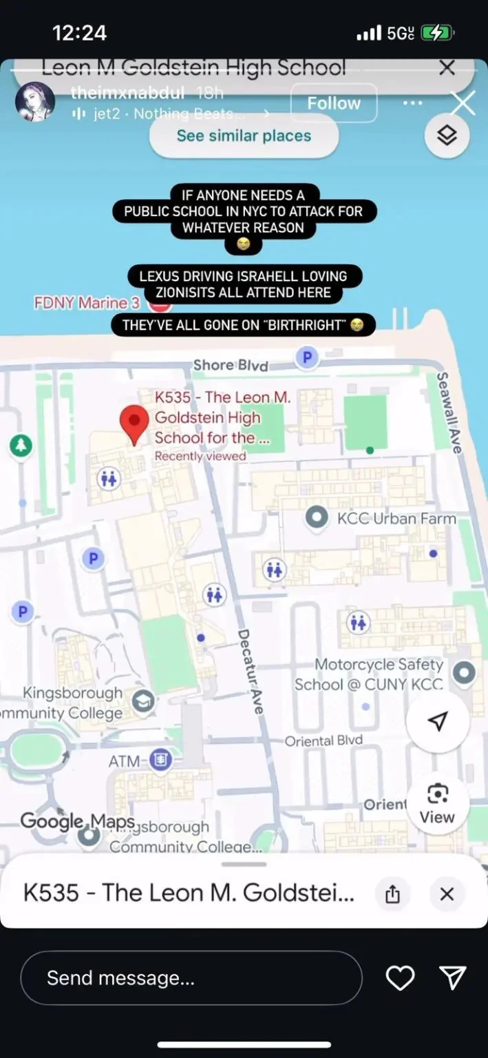 AOC Organizer Arrested After Urging Attack on Public School Attended by Jews