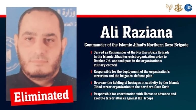 IDF Takes Out Senior Member of Palestinian Islamic Jihad