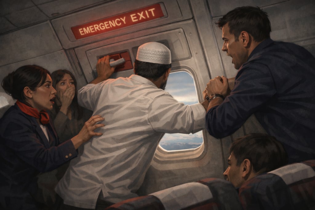 India: Muslim Tries Twice to Open the Emergency Door Mid-Flight