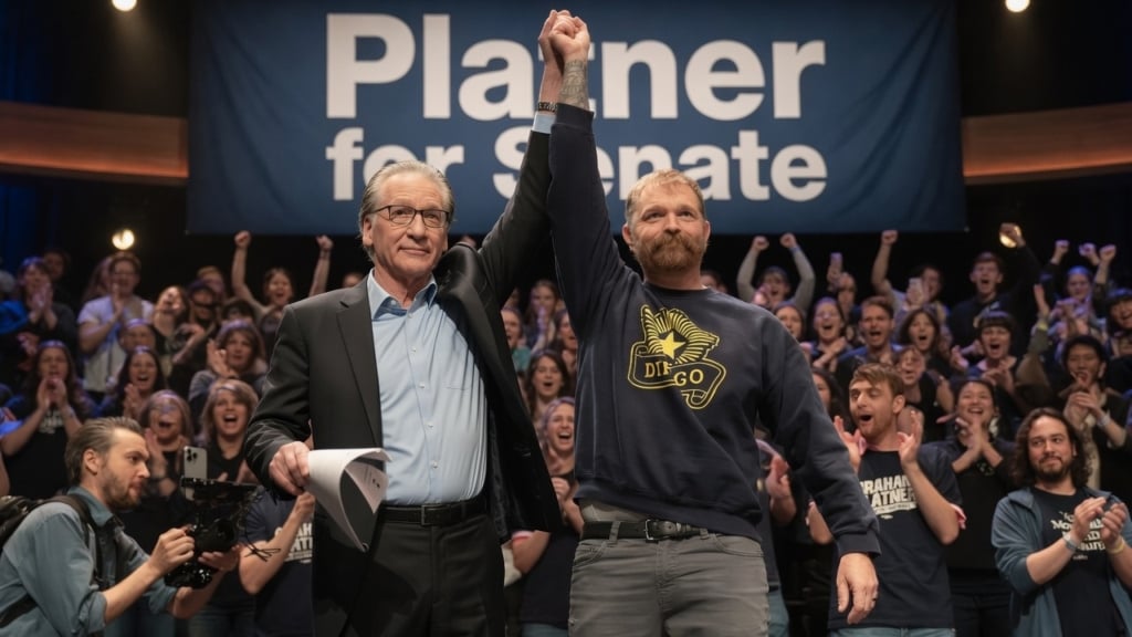 Bill Maher Urges Dems to Vote For Nazi Platner